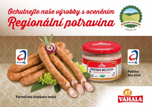 Máme velkou radost! Vyhráli jsme prestižní ocenění Regionální potravina Olomouckého kraje za výrobek Paštika bez éček