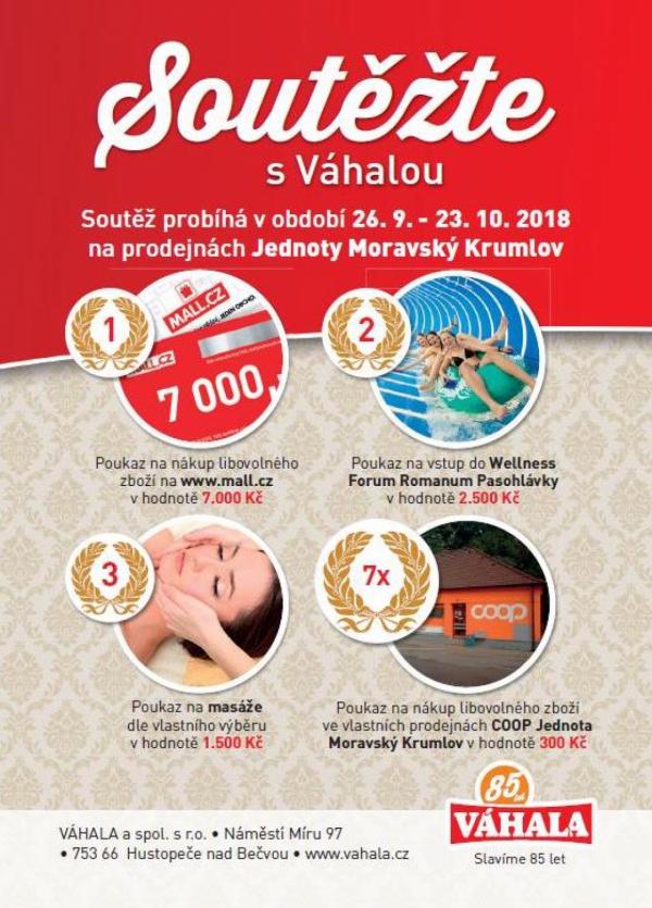 Soutěžte s Váhalou