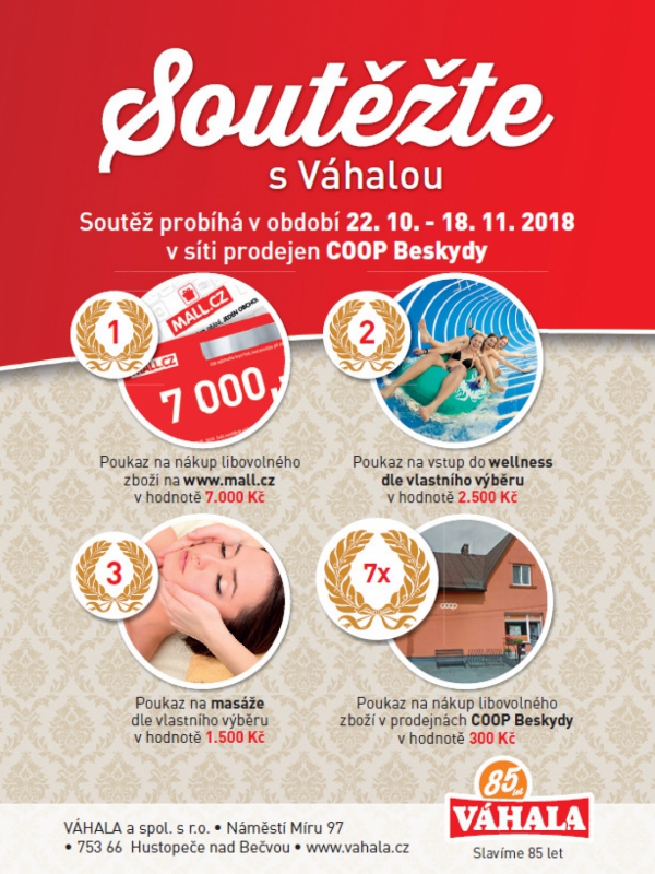 Soutěžte s Váhalou