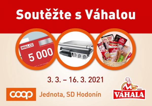 Vyhrajte s Váhalou na prodejnách COOP Jednota Hodonín