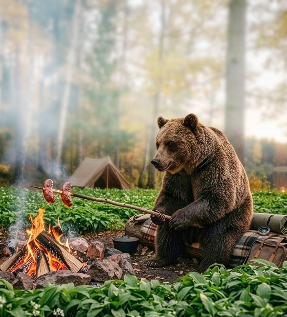 Špekáček s medvědím česnekem