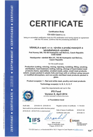 Certificate IFS